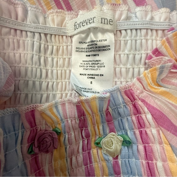 Forever me Smocked Dress Size‎ 5 EUC Rosette Detail - Picture 4 of 4